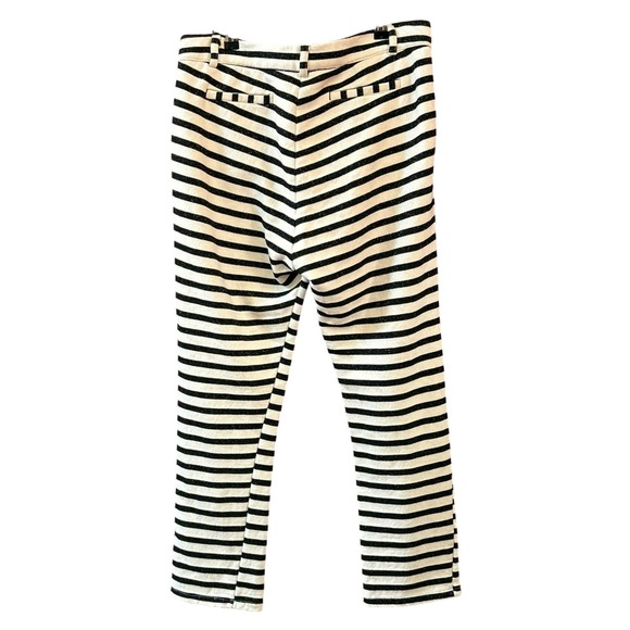 Please by Imperial SPA Italia Women's Cream Black Striped Sweatpant Pants Medium - Picture 2 of 5